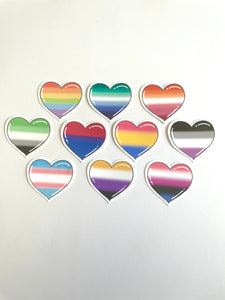 Pride Heart Sticker Set